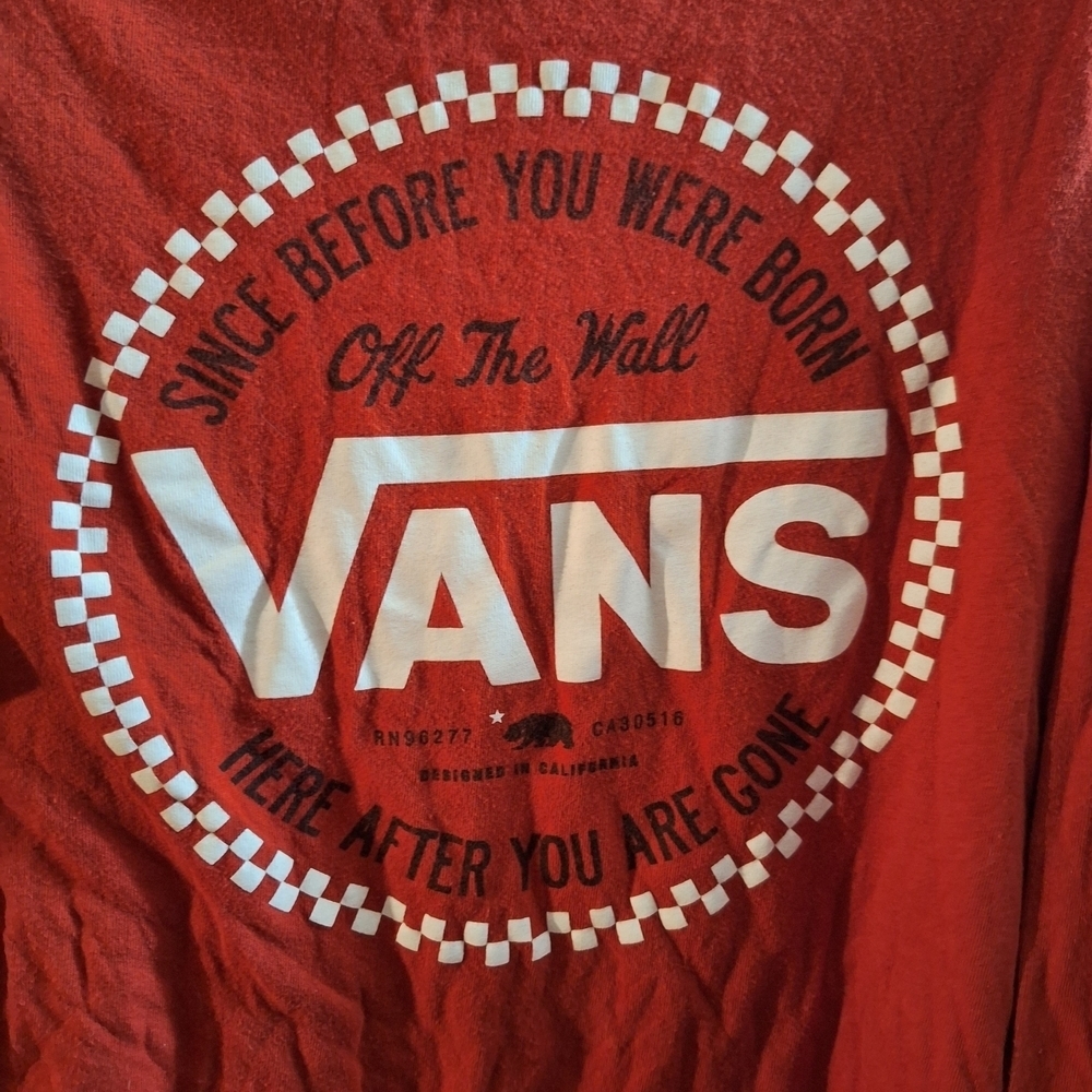 Vans Men's Red Long Sleeve Shirt - Picture 4 of 7